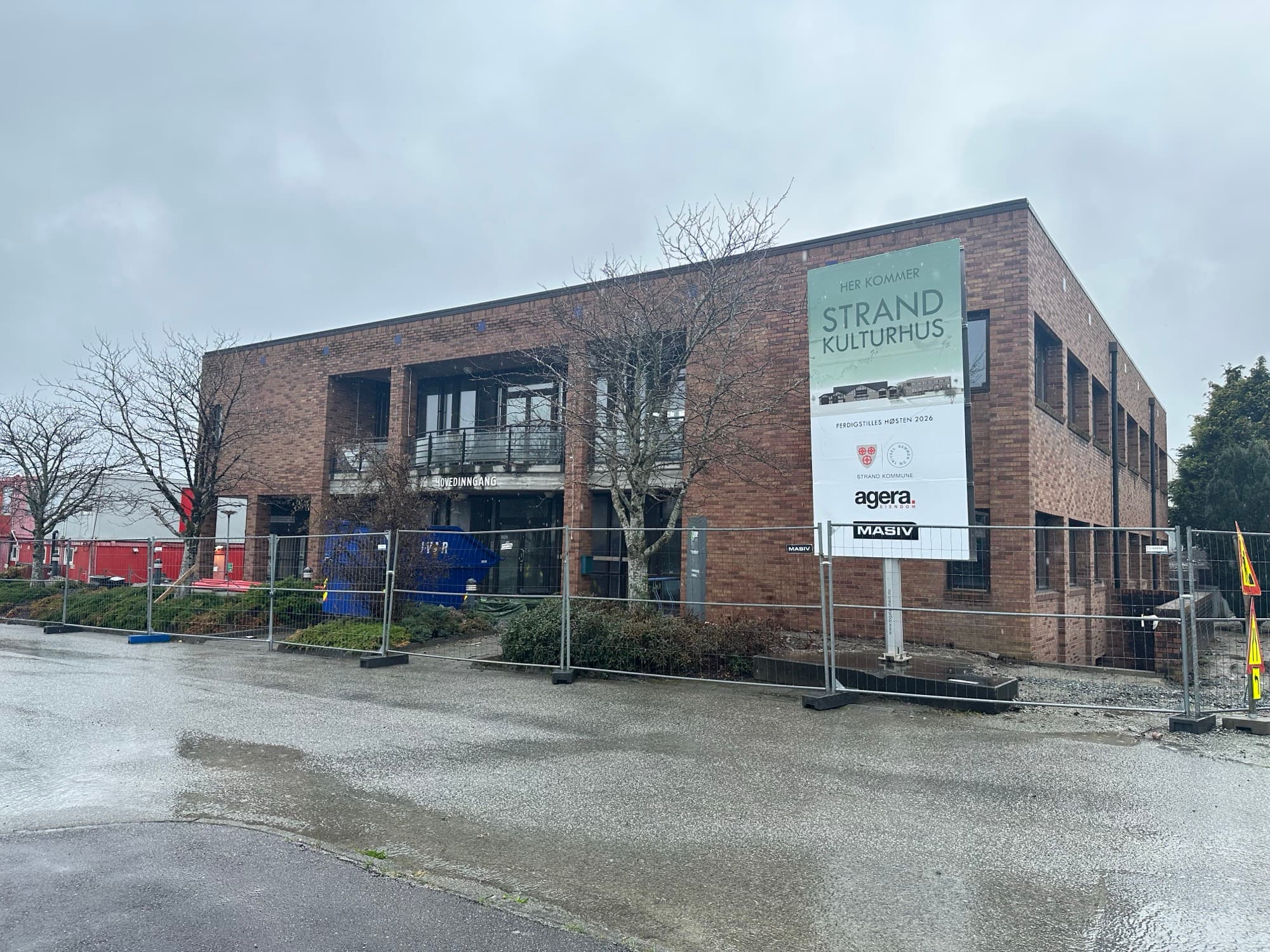 Strand Kulturhus under bygging